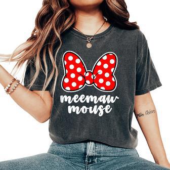 Meemaw Mouse Family Vacation Bow Women's Oversized Comfort T-Shirt - Thegiftio UK