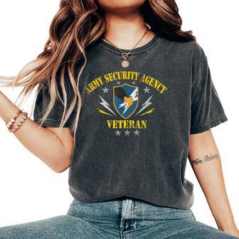 Military Usa Security Agency Veteran For Patriotic Women's Oversized Comfort T-Shirt - Thegiftio UK