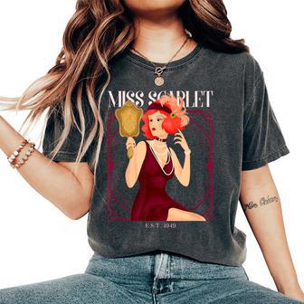 Miss Scarlet Clue Game Women's Oversized Comfort T-Shirt - Thegiftio UK