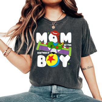 Mom Of The Birthday Boy Toy Lover Story B-Day Party Women's Oversized Comfort T-Shirt - Thegiftio UK