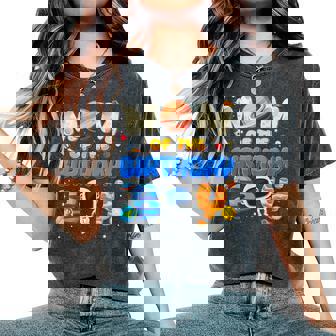 Mom Of The Birthday Boy Two The Moon Space Family Matching Women's Oversized Comfort T-Shirt | Seseable UK