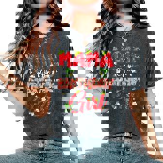 Mom Dad Mama Birthday Girl Strawberry Berry Sweet One Two Women's Oversized Comfort T-Shirt - Thegiftio