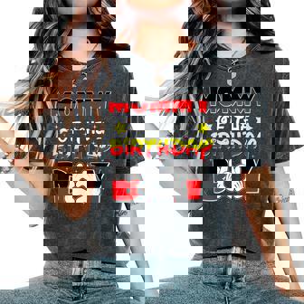 Mommy Of The Birthday Boy Matching Mom Son Family Bday Women's Oversized Comfort T-Shirt | Mazezy