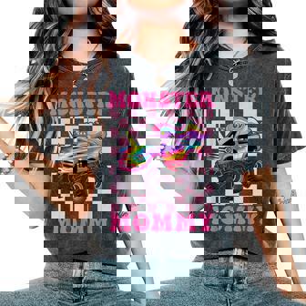 Monster Truck Mommy Pink Monster Trucks Lover Mom Groovy Women's Oversized Comfort T-Shirt | Seseable UK