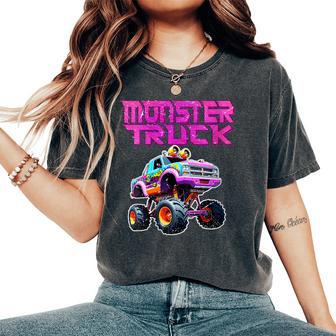 Monster Trucks Are My Jam Monster Truck Boy Toddlers Women's Oversized Comfort T-Shirt - Thegiftio UK