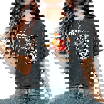 Moo Turkey Cow Costume Fall Thanksgiving Women Women's Oversized Comfort T-Shirt - Monsterry