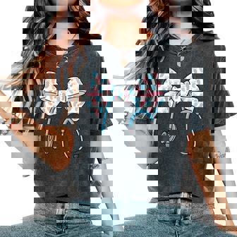 Mother Baby Unit Coquette Bow Mbu Nurse Week Postpartum Women's Oversized Comfort T-Shirt - Thegiftio