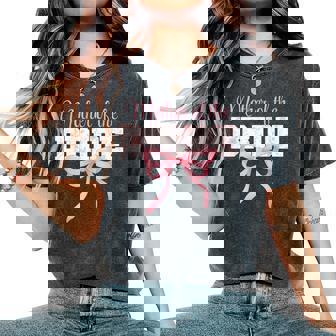 Mother Of The Bride Cute Coquette Bow Floral Matching Bridal Women's Oversized Comfort T-Shirt - Thegiftio