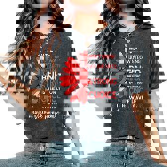 Motivational Heart Health Sunflower Heart Disease Awareness Women's Oversized Comfort T-Shirt - Monsterry