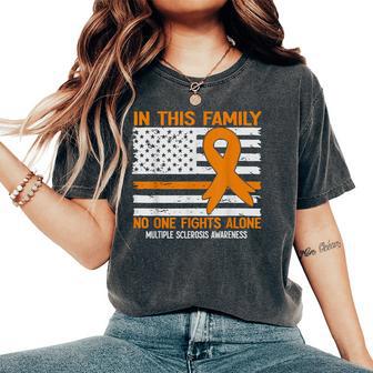 Multiple Sclerosis Awareness Ms Awareness Flag Usa Women's Oversized Comfort T-Shirt - Thegiftio UK