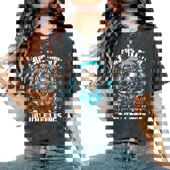 Music Is Math With Feeling Humor Music Teacher Themed Gag Women's Oversized Comfort T-Shirt | Mazezy