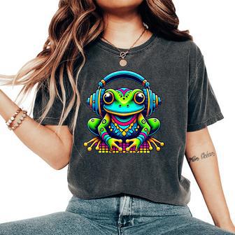 Musique Dj Frog T-shirt oversize confortable pour femme - Cadeauxyz