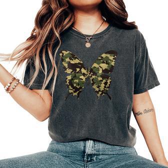 Natural Camouflage Butterfly Women's Oversized Comfort T-Shirt - Thegiftio UK