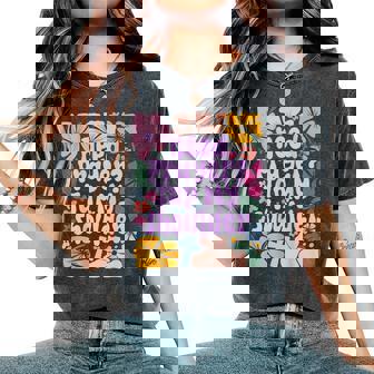 Need Prayer Tap My Shoulder Boho Floral Jesus Christian Pray Women's Oversized Comfort T-Shirt - Monsterry