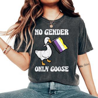 Nobinary No Gender Only Goose Enby Pride Flag Lgbt Men Women's Oversized Comfort T-Shirt - Thegiftio UK