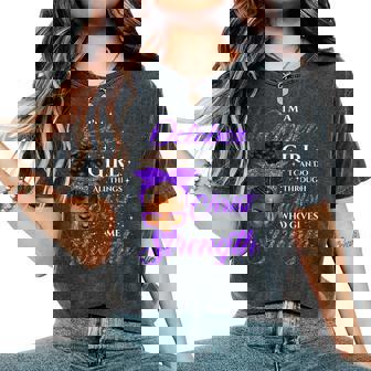 October Girl Birthday Black Afro Christian Saying Women's Oversized Comfort T-Shirt | Seseable UK