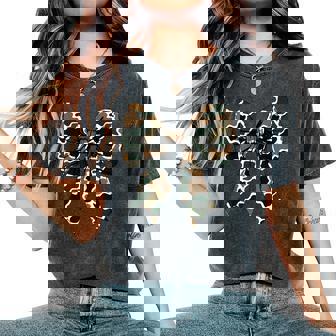 Old School Camouflage Coquette Bow Hunting Girl Women's Oversized Comfort T-Shirt | Mazezy