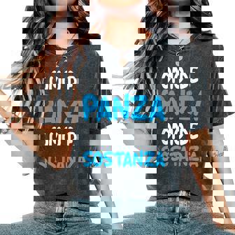 Omo De Panza Omo Deostanza Fraseimpatica Aforismi Romani T-shirt comoda oversize da donna - Novitaregali