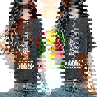 One Love Jamaica 2025 Hibiscus Flower Caribbean Vacation Women's Oversized Comfort T-Shirt | Mazezy