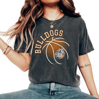 Orange Bulldogs Basketball Team Sports Basketball Mom Women's Oversized Comfort T-Shirt - Thegiftio UK