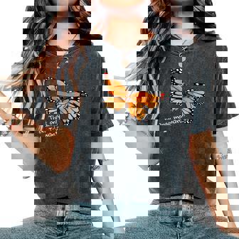 The Only Orange Monarch I Want Butterfly Political Women's Oversized Comfort T-Shirt | Seseable CA