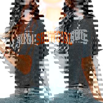 Orange Show Girl Graphic Outfit Girls Women's Oversized Comfort T-Shirt | Mazezy