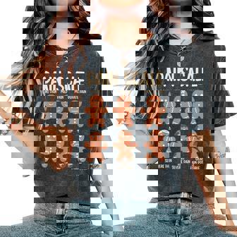 Pain Scale Gingerbread Man Christmas Nurse Holiday Women's Oversized Comfort T-Shirt | Seseable CA