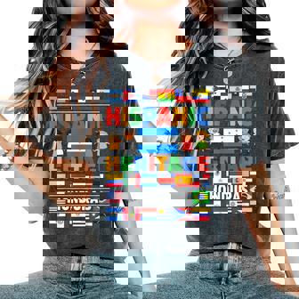 Hispanic Heritage Month Honduras Flag Latino Boys Girls Women's Oversized Comfort T-Shirt - Thegiftio