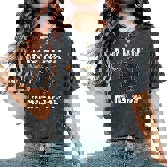 Pas De Faux Roi Comme Ça Pas De Rois En Amérique Drôle De Chat Noir T-shirt oversize confortable pour femme - Cadeauxyz