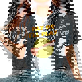 Pay Or I'Ll Play Indian Sitar Player Shirt Sitar Women's Oversized Comfort Colors T-Shirt | Mazezy