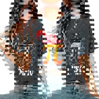 Pi Rate Science Student Math Teacher Pi Day Pirate Women's Oversized Comfort T-Shirt - Monsterry