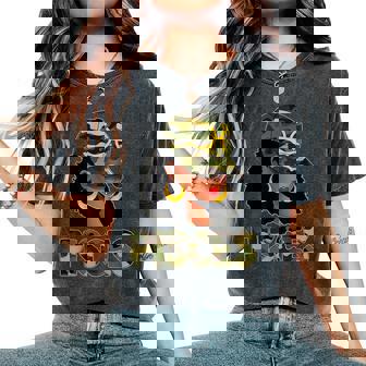 Pisces Queen Camouflage Black Woman Cap Zodiac Sign Women's Oversized Comfort T-Shirt | Mazezy