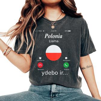 Polonia Llama Ydebo Ir… Polonia Cuello Camiseta extragrande cómoda para mujer - Regaloses