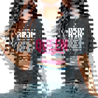 Pontoon Queen For Girls Pontoon Boat Captain Boating Women's Oversized Comfort T-Shirt - Monsterry