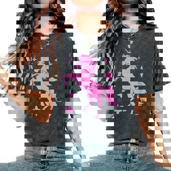 Pony And Heels Lover Pink Girls Clubs Disco Birthday Cowgirl Women's Oversized Comfort T-Shirt | Seseable UK