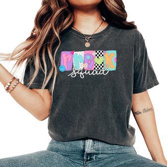 Preschool Squad Team Pre-K Crew Back To School Teacher Women's Oversized Comfort T-Shirt | Seseable FR