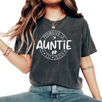 Promoted To Auntie Est 2026 Soon To Be Aunt New Aunt Women's Oversized Comfort T-Shirt | Seseable UK