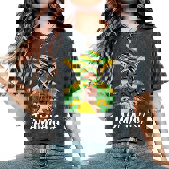 Proud Jamaican Afro Black Woman Jamaica Flag Women's Oversized Comfort T-Shirt - Thegiftio