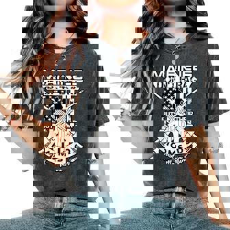 Proud Marine Mama For Mom Marines Dont But Their Moms Do Mil Women's Oversized Comfort T-Shirt | Mazezy