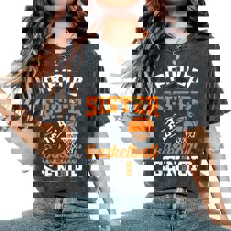 Proud Sister Of A Basketball Senior Class Of 2025 Graduation Women's Oversized Comfort T-Shirt | Mazezy