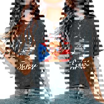 Puerto Rico Hispanic Heritage Messy Bun Puerto Rican Boricua Women's Oversized Comfort T-Shirt - Monsterry