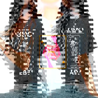 Queen Of Farts Carte À Jouer Humoristiqueans Charnière Inscription Dad Blague Gag Meme T-shirt oversize confortable pour femme - Cadeauxyz