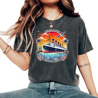The Queen Mary Long Beach Historic Ocean Liner Women's Oversized Comfort T-Shirt - Thegiftio UK