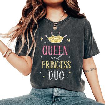 Queen And Princess Duo Matching Mom Mother Daughter Mommy Women's Oversized Comfort T-Shirt - Thegiftio UK