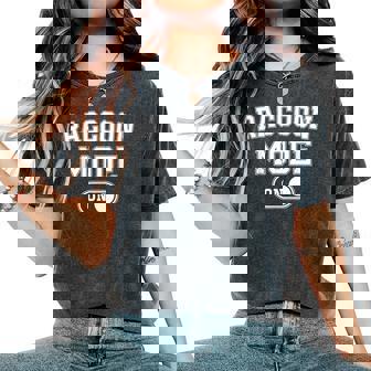 Raccoon Mode On Costume Trash Panda Animal Lover Women's Oversized Comfort T-Shirt | Mazezy