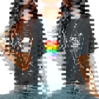 Rainbow Pride Tongue Adult Gay Party Lesbian Queer Csd Lgbt Women's Oversized Comfort T-Shirt | Mazezy