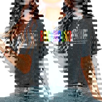 Rainbow Rockhound ロックピック 地質学ハンマー ロックハウンディング レディースオーバーサイズコンフォートTシャツ - Kawaiitshirt