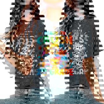 Ready To Crush 2Nd Grade Back Tochool 2Nd Grade Cat Kitten レディースオーバーサイズコンフォートTシャツ - Kawaiitshirt