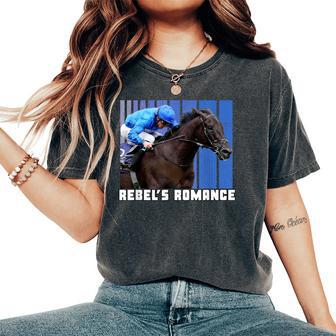 Rebel's Romance Horse Courses De Chevaux Del Maranta Anita T-shirt oversize confortable pour femme - Cadeauxyz