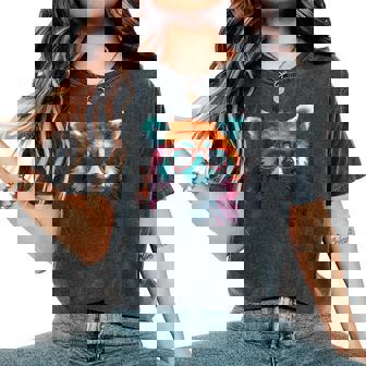 Red Panda サングラスアートワーク レディースオーバーサイズコンフォートTシャツ - Kawaiitshirt